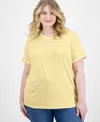 Rebellious One Juniors' Super Soft Crewneck Tee In Double Cream