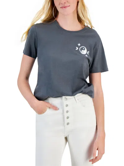 Rebellious One Juniors Womens Shirt Graphic Pullover Top In Grey