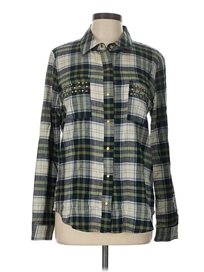Pre-owned Rebellious One Long Sleeve Button Down Shirt In Green