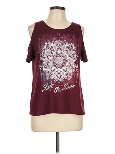 Pre-owned Rebellious One Sleeveless T-shirt In Burgundy