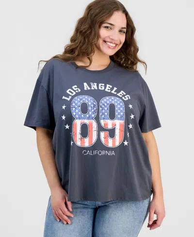 Rebellious One Trendy Plus Los Angeles 89 Short-sleeve Tee In Gray