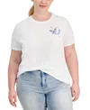 REBELLIOUS ONE TRENDY PLUS SIZE BUTTERFLY GRAPHIC T-SHIRT