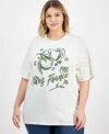 Rebellious One Trendy Plus Size Cotton Paris France 1980 T-shirt In Antique White