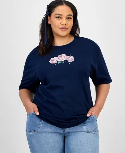 Rebellious One Trendy Plus Size Good Vibes T-shirt