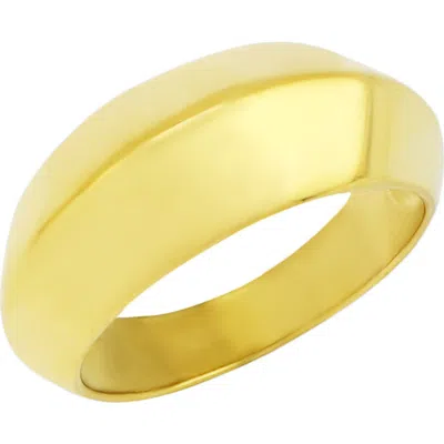 Rebl Angled Band Ring In Gold