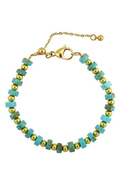 Rebl Blue Stone Bead Bracelet