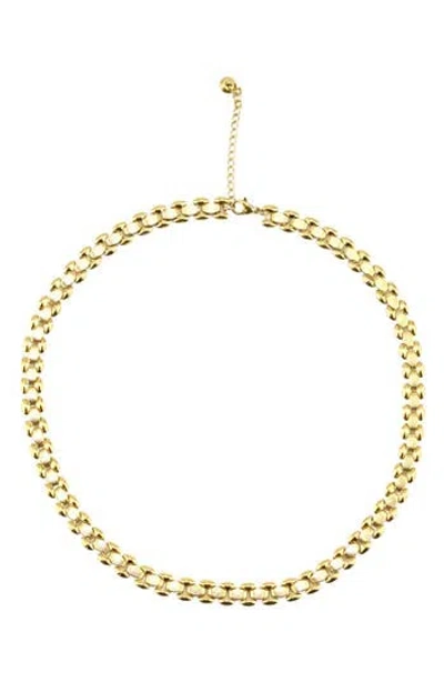 Rebl Box Chain Necklace In Gold