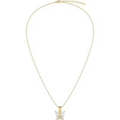 Rebl Butterfly Pendant Necklace In Gold
