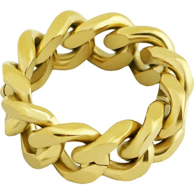 Rebl Chain Band Ring In Gold