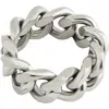 Rebl Chain Band Ring In Silver