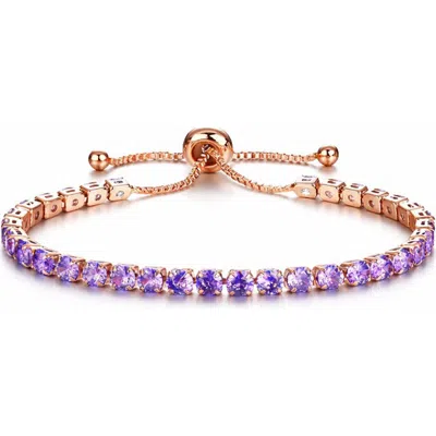 Rebl Crystal Slider Bracelet In Purple