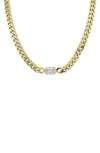 Rebl Cubic Zirconia Curb Chain Necklace