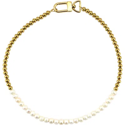 Rebl Cultured Pearl & Beaded Necklace In Multi