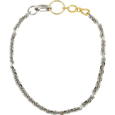 Rebl Fancy Link Two Tone Chain Necklace