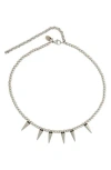 Rebl Gender Inclusive Alfie Beaded Neclace In Silver
