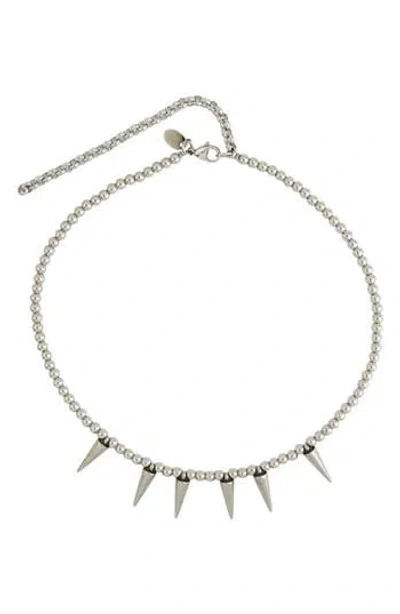 Rebl Gender Inclusive Alfie Beaded Neclace In Metallic