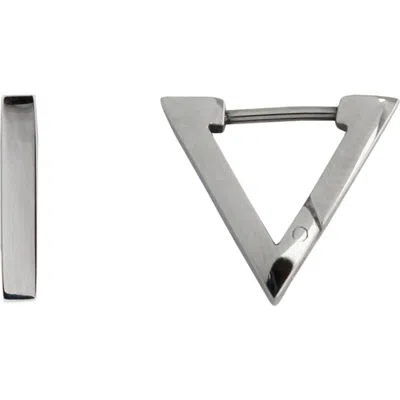 Rebl Gender Inclusive Beau Triangle Hoop Earrings In Metallic