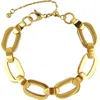 Rebl Gender Inclusive Blacke Chain Bracelet In Gold
