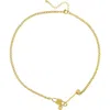 Rebl Gender Inclusive Brett Bar Lock Necklace In Gold