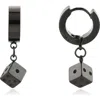 Rebl Gender Inclusive Dice Huggie Hoop Earrings