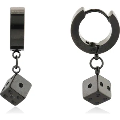 Rebl Gender Inclusive Dice Huggie Hoop Earrings