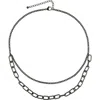 Rebl Gender Inclusive Double Layer Paperclip Chain Necklace