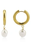 Rebl Gender Inclusive Eights Curb Drop Earrings In Gold