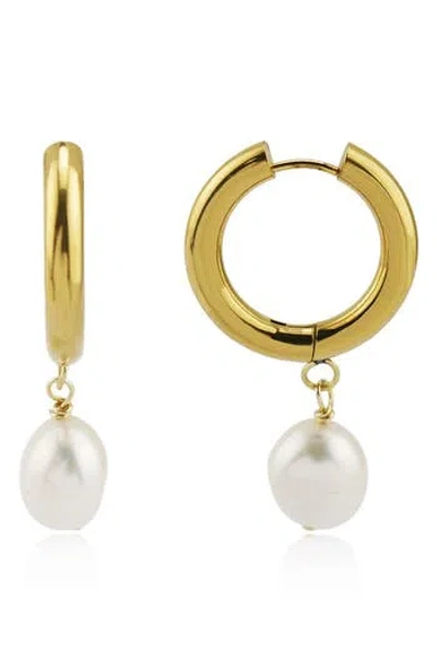 Rebl Gender Inclusive Eights Curb Drop Earrings In Gold