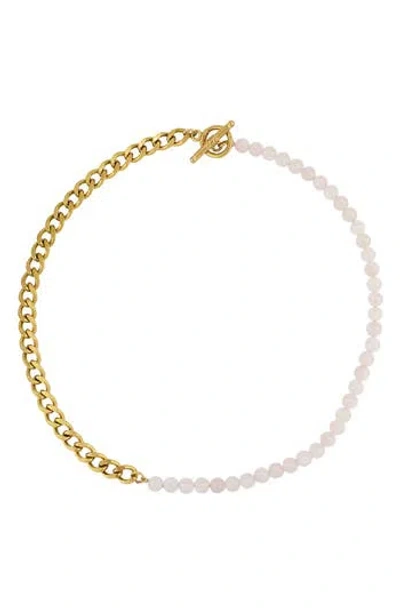 Rebl Gender Inclusive Half Cuban Half Beaded Chain Necklace