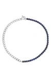 Rebl Gender Inclusive Half Cuban Half Beaded Chain Necklace