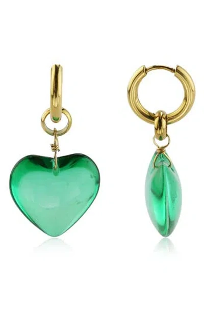 Rebl Gender Inclusive Heart Huggie Hoop Earrings