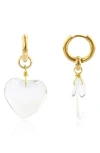 Rebl Gender Inclusive Heart Huggie Hoop Earrings