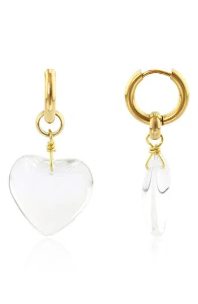Rebl Gender Inclusive Heart Huggie Hoop Earrings