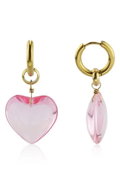 Rebl Gender Inclusive Heart Huggie Hoop Earrings