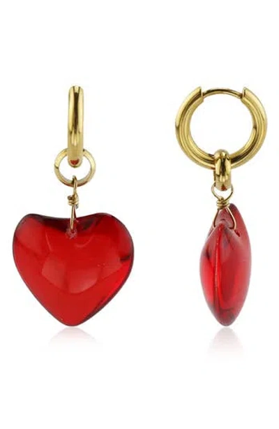 Rebl Gender Inclusive Heart Huggie Hoop Earrings