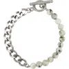 Rebl Gender Inclusive Kiwi Jasper Half Cuban Bracelet