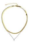 Rebl Gender Inclusive Layered Necklace In Gold