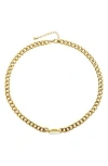 Rebl Gender Inclusive Sloan Inlay Chain Necklace In Gold