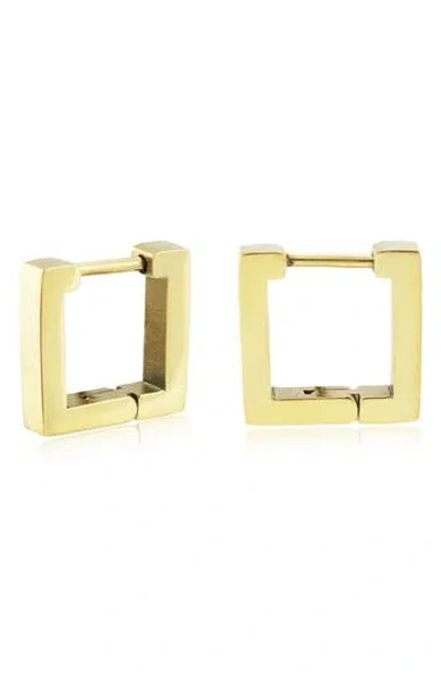 Rebl Gender Inclusive Square Hoop Earrings In Gold