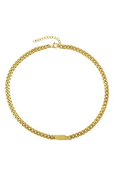 Rebl Gender Inclusive Stone Curb Chain Necklace