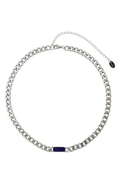 Rebl Gender Inclusive Stone Curb Chain Necklace