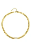 Rebl Gender Inclusive Stone Curb Chain Necklace In Multi