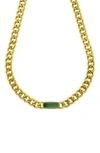 Rebl Gender Inclusive Stone Curb Chain Necklace In Multi