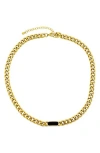 Rebl Gender Inclusive Stone Curb Chain Necklace In Multi