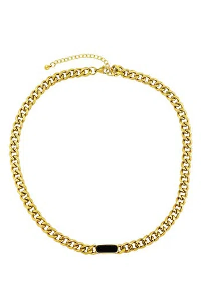 Rebl Gender Inclusive Stone Curb Chain Necklace