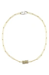 Rebl Gender Inclusive Two-tone Disc Chain Necklace In Gold