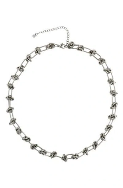 Rebl Knotted Paperclip Chain Bracelet