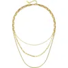 Rebl Layered Chain Necklace In Gold