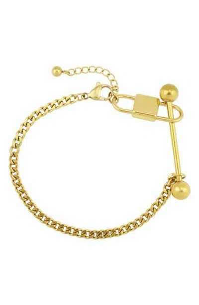 Rebl Long Bar Curb Chain Bracelet