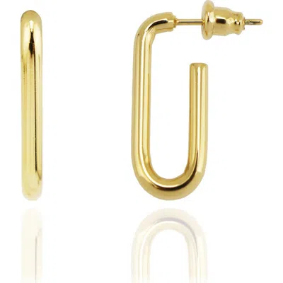 Rebl Open Oval Hoop Earrings In Gold